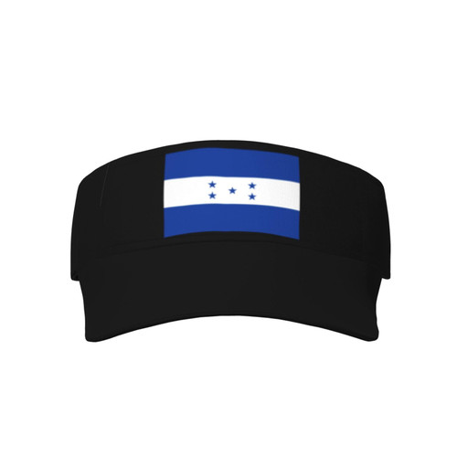 Honduras Flag Visor Cap Adjustable Uv Protection Sun Visor Hats Empty Top Baseball Hat for Women and Men Black