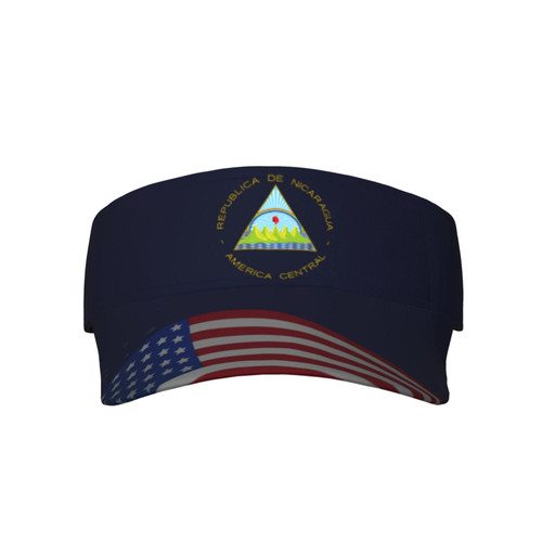 Coat of Arms Nicaragua Visor Cap Adjustable Uv Protection Sun Visor Hats Empty Top Baseball Hat for Women and Men Black Coat of Arms Nicaragua Visor Cap Adjustable Uv Protection Sun Visor Hats Empty Top Baseball Hat for Women and Men Black