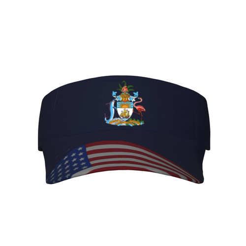 Coat of Arms Bahamas Visor Cap Adjustable Uv Protection Sun Visor Hats Empty Top Baseball Hat for Women and Men Black Coat of Arms Bahamas Visor Cap Adjustable Uv Protection Sun Visor Hats Empty Top Baseball Hat for Women and Men Black
