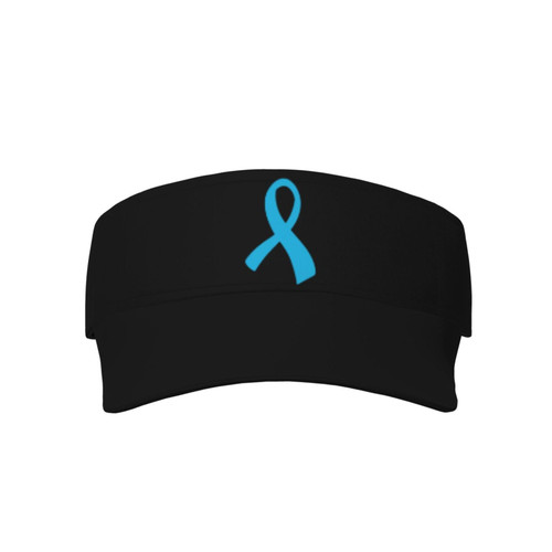 Prostate Cancer Awareness Visor Cap Adjustable Uv Protection Sun Visor Hats Empty Top Baseball Hat for Women and Men Black