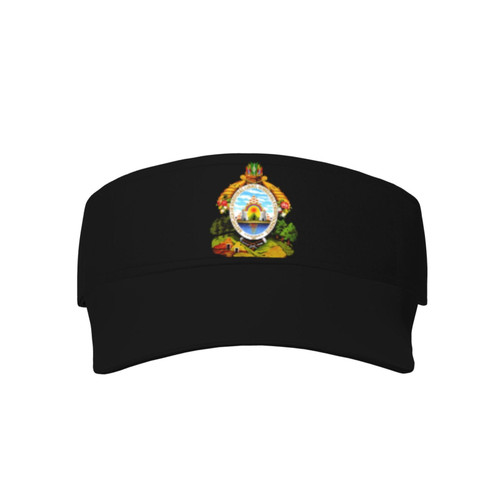 Coat of Arms of Honduras Visor Cap Adjustable Uv Protection Sun Visor Hats Empty Top Baseball Hat for Women and Men Black Coat of Arms of Honduras Visor Cap Adjustable Uv Protection Sun Visor Hats Empty Top Baseball Hat for Women and Men Black