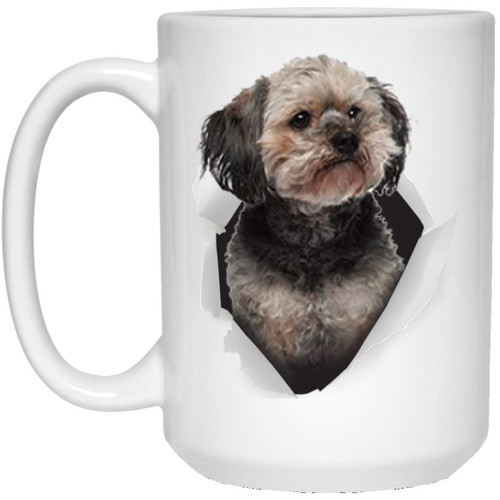 Lovesout Funny Zuchon Brown Gray Gifts For Dog Moms And Dads Christmas 2023 Gifts Coffee Mug White 15 Oz