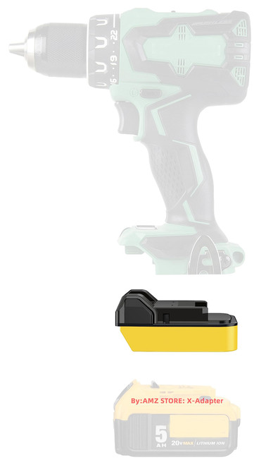 1x Adapter Only Fits Hitachi & Fits Metabo HPT 18v (Not 36v) Cordless Tools Compatible with DeWalt 20v/60v MAX Li-Ion Batteries (US Stock) - Adapter Only