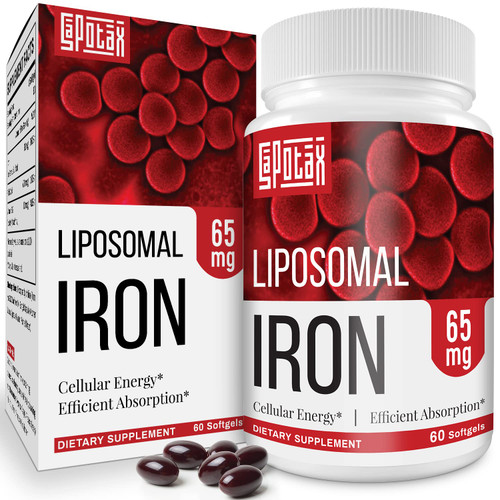 Liposomal Fe Iron Supplement for Women,65 mg Iron Supplement with Folic Acid & Vitamin B12 for Men,Red Blood Cell Production & Energy Support for Adults Iron Deficiency 60 Softgels(1 Bottle) Liposomal Fe Iron Supplement for Women,65 mg Iron Supplement with Folic Acid & Vitamin B12 for Men,Red Blood Cell Production & Energy Support for Adults Iron Deficiency 60 Softgels(1 Bottle)