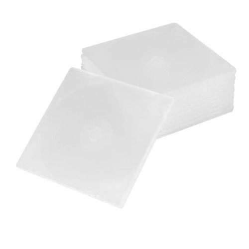 Holibanna 10pcs Boxes Cd Case Plastic Holder Plastic Jewel Case Plastic Case Transparent Jewel Case Portable Cases Standard Jewel Cases Disc Cases Single Cases Individual Crystal Box Square