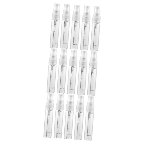Ipetboom 30 Pcs Mini Spray Bottle Terrarium Glass Containers Mini Perfume Bottle Clear Container Glass Dispenser Small Containers Spray Bottles Travel White Graduated Bottle Portable