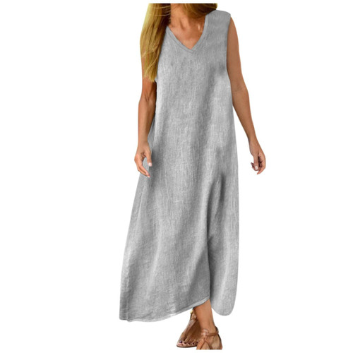 Bblulu Womens 2023 Summer Casual Dress V Neck Ruffle Sleeve Smocked High Waist Midi Dress A Line Swing Maxi Dress Grey Bblulu Womens 2023 Summer Casual Dress V Neck Ruffle Sleeve Smocked High Waist Midi Dress A Line Swing Maxi Dress Grey