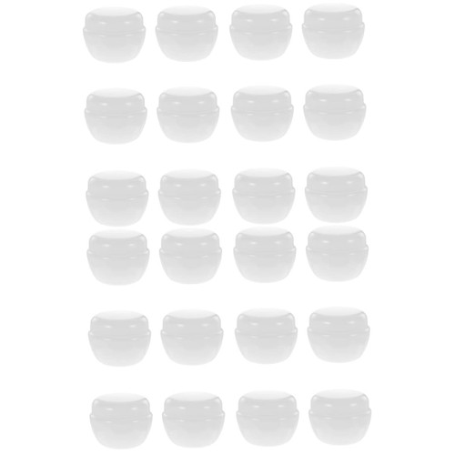 24 Pcs Plastic cream & milk box plastic charms jar containers with lids platic round pot jars Round Clear Plastic Jars lotion cream container cosmetic white cream bottle travel