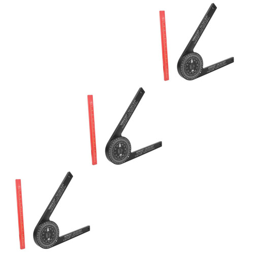 jojofuny 3 Pcs Protractor Cutting Guide Tool Molding Construction Angle Finder Miter Gauge Angle Measuring Tool Corner Angle Gauge Coping Single Cut Miter Cut Plastic Bevel Ruler
