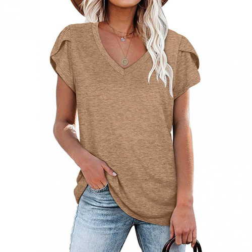 Womens Tops and Blouses 3/4 Sleeve,Womens tee Shirts Loose fit Graphic,Summer Tops for Women,Women's Casual Short Sleeve T Shirts Basic Summer Tops Loose Solid Color Blouse Shirts