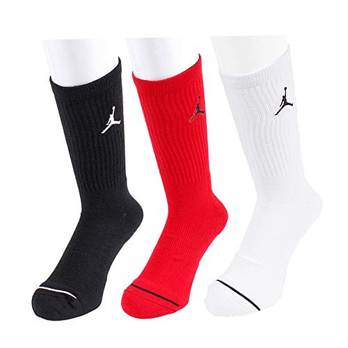 9005611XL B007R71M2E Nike Jordan Jumpman Dri-Fit Crew Socks 3 Pack Multi SX5545-011 (X-Large 12-15)