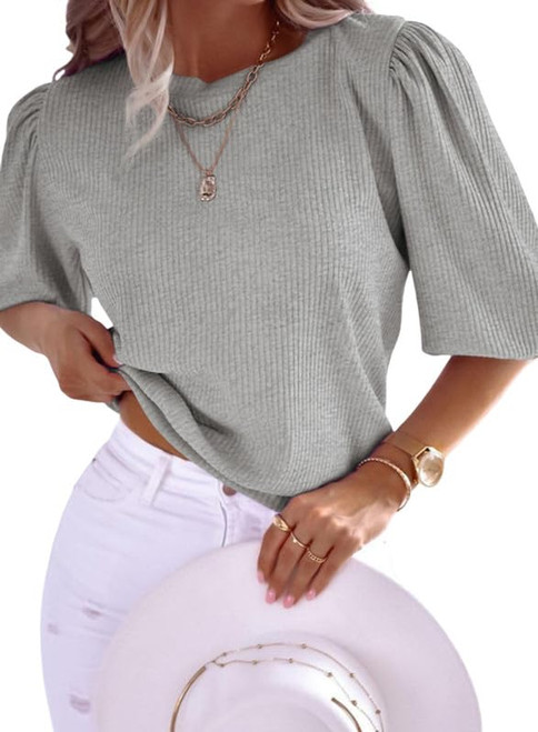 SHEWIN Womens T Shirts Short Sleeve Tops 2024 Trendy Summer Fashion Shirts Cute Knit Spring Clothes,(US 16-18) XL,Gray SHEWIN Womens T Shirts Short Sleeve Tops 2024 Trendy Summer Fashion Shirts Cute Knit Spring Clothes,(US 16-18) XL,Gray