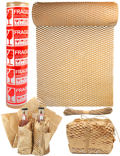 PPH-Sisy Honeycomb Packing Paper 15"x164' Honeycomb Cushion Wrapping Paper -Moving Supplies Sustainable Alternative to Bubble Wrap for Moving/shipping/packing