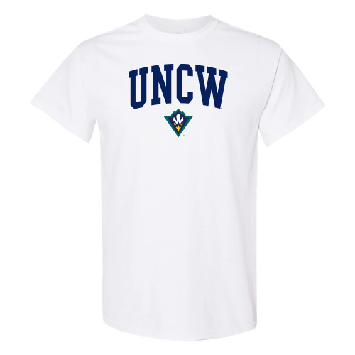 UGP Campus Apparel AS03 - UNC Wilmington Seahawks Arch Logo T Shirt - Medium - White