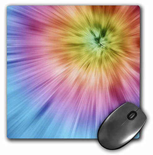 3dRose LLC 8 x 8 x 0.25 Inches Colorful Starburst Tie Dye Vibrant Colors Burst Out of This Attractive Tie Dye Design Pattern Mouse Pad (mp_49035_1)