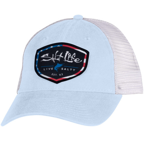Salt Life Amerishield Mesh Hat, Blue Fog, OSFM
