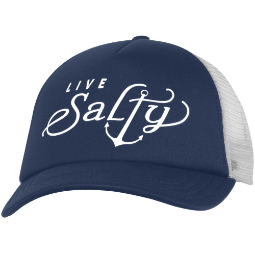 Salt Life Salty Anchor Trucker Mesh Hat, Baltic Blue, OSFM