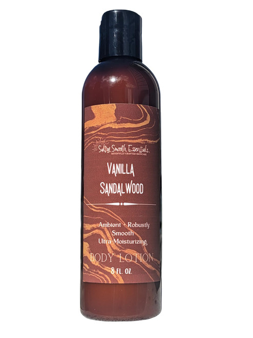 Vanilla Sandalwood handmade body lotion - all natural, ultra-rich Avocado oil, blend of sandalwood and warm vanilla. (8 oz)