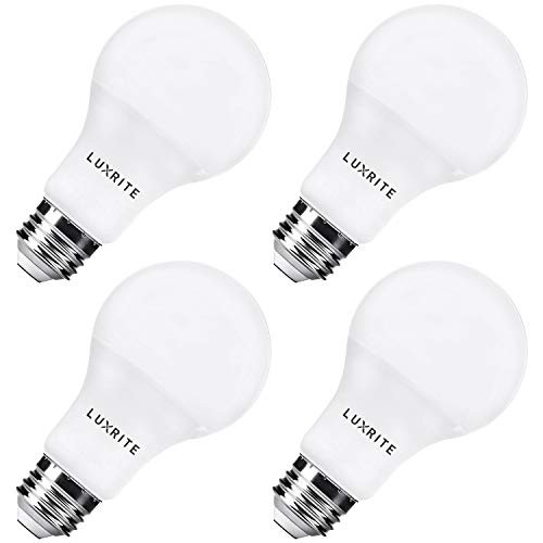 Pack of 4 Luxrite LED Light Bulb 100W Equivalent, 14W A21 Bulb, 2700K Warm White, 1500 Lumens, Dimmable, 100 Watt Light Bulb, UL Listed, Damp Rated, E26 Base