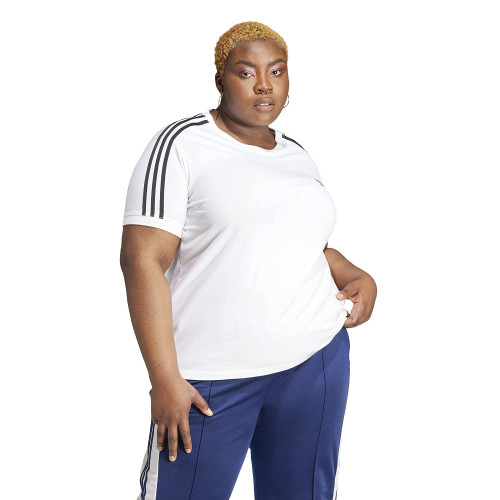 adidas Originals Women's Adicolor Classics 3 Stripes T-Shirt, White, Medium