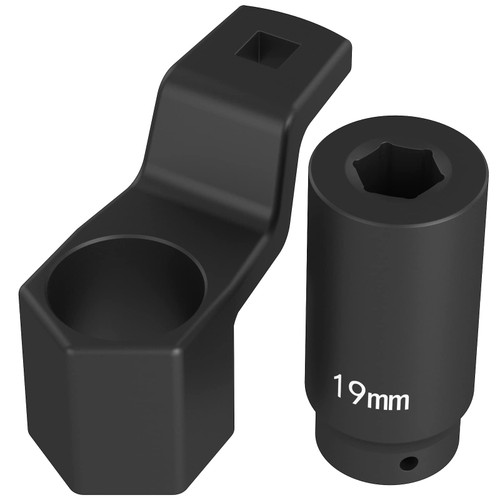 Moker 50mm Crankshaft Crank Pulley Wrench Holder for Honda and Acura Engines (with 19mm Harmonic Balancer Socket), 3 Times Momentum Power of Standard Impact Sockets