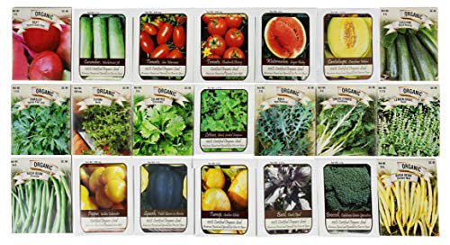 100 Assorted Heirloom Vegetable Seeds 100% Non-GMO (100, Deluxe Assorted Vegetable Seeds)