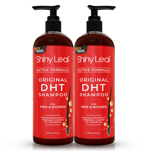DHT Blocker Shampoo for Hair Loss, for Men & Women, Active Formula, Natural DHT Blocking Shampoo for Hair Growth, Reduce Shedding, For Thinning Hair, Hair Fall and Hair Loss Treatment Shampoo (2 pack)