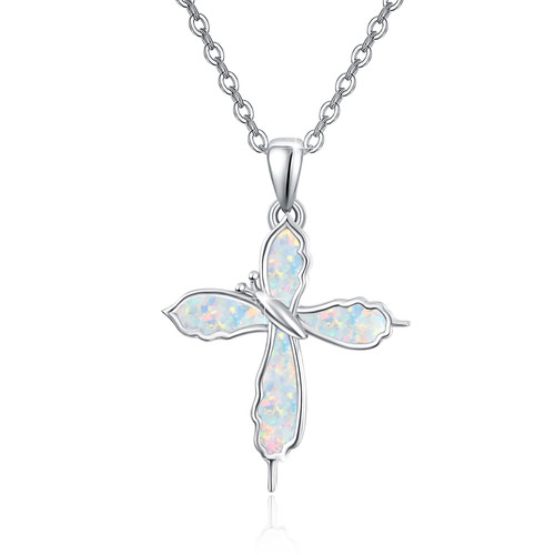 Opal Butterfly Necklace Dainty Cross Pendant Necklaces Confirmation Gifts for Teenage Girl 925 Sterling Silver Irregular Butterfly Jewelry Gift for Women Girls Mom Ladies Birthday Anniversary Opal Butterfly Necklace Dainty Cross Pendant Necklaces Confirmation Gifts for Teenage Girl 925 Sterling Silver Irregular Butterfly Jewelry Gift for Women Girls Mom Ladies Birthday Anniversary