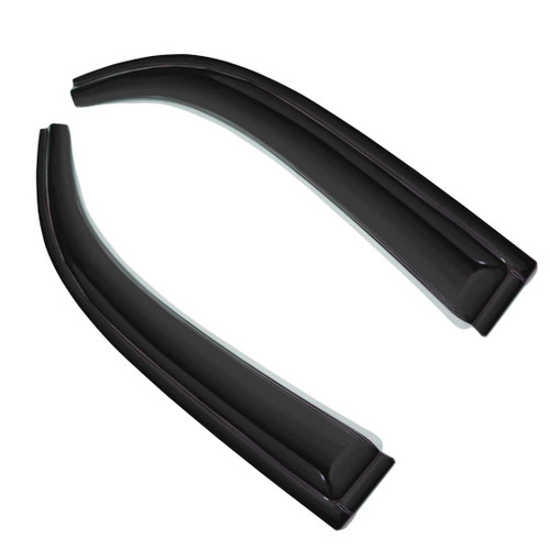 Gldifa 2pc 3D Sun Rain Guard Window Visor Wind Deflector Compatible with Chevy Colorado GMC Canyon Extended Cab Smoke
