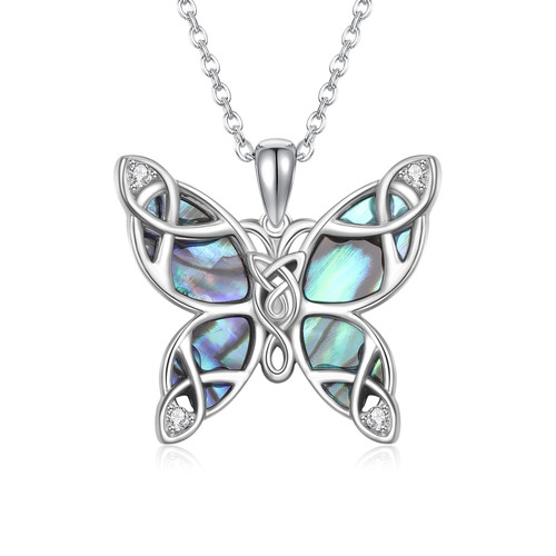 Butterfly Necklace for Women 925 Sterling Silver Abalone Butterfly Necklace Celtic Butterfly Necklace Dainty Butterfly Pendant Jewelry Gifts for Girls Mom Birthday Christmas Butterfly Necklace for Women 925 Sterling Silver Abalone Butterfly Necklace Celtic Butterfly Necklace Dainty Butterfly Pendant Jewelry Gifts for Girls Mom Birthday Christmas