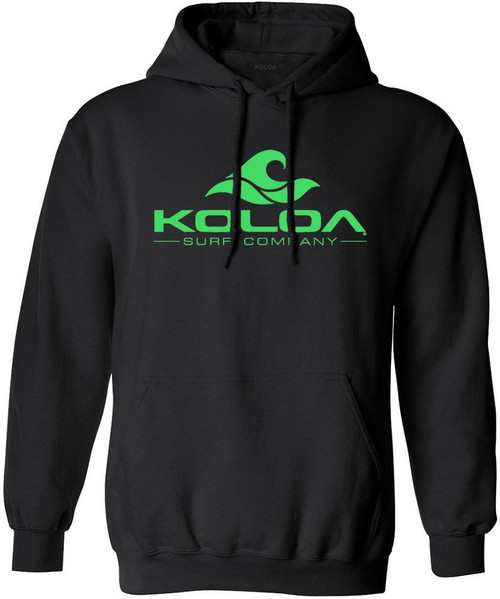 Wave Logo Hoodies - Sweatshirts for Men-S-Black/green Hoodie