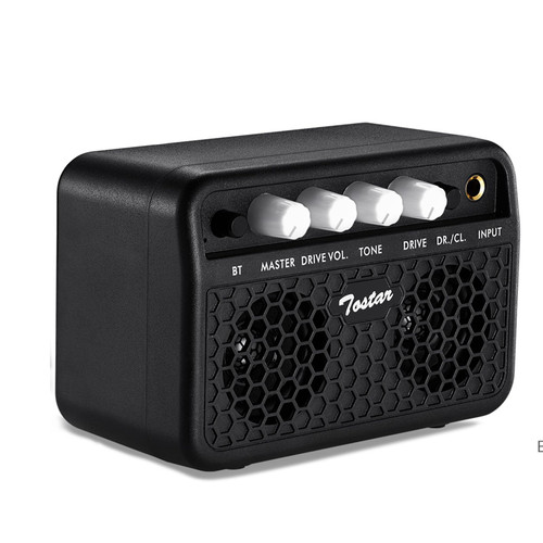 Electric Guitar Amp, 10W Mini Guitar Amp, Rechargeable Wireless Bluetooth Speaker, Clean/Distortion Sound Effects, Dual Channel & Aux in Jack, Portable Guitar Amplifier for Daily Practice