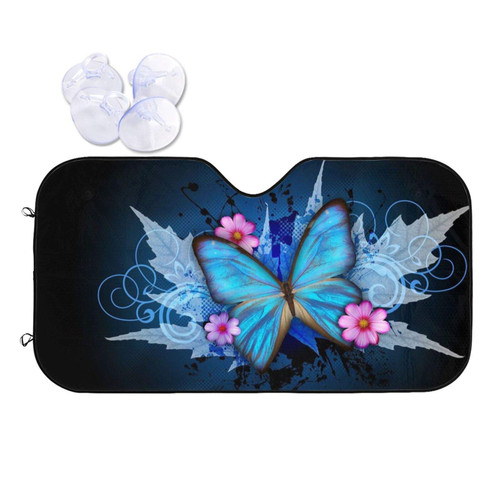 Butterfly Car Sun Shade for Windshield Blocks UV Rays Sun Visor Protector Sunshade to Keep Your Vehicle Cool