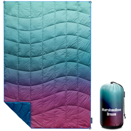 Camping Blanket, Packable Puffy Blanket Down Alternative Blanket Lightweight Windproof Resistant for Outdoors,Hiking, Backpacking,Beach,Car,Picnic,Stadium 75"x52"