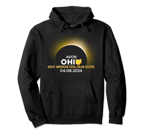 Avon, OH Ohio Total Solar Eclipse 2024 Pullover Hoodie