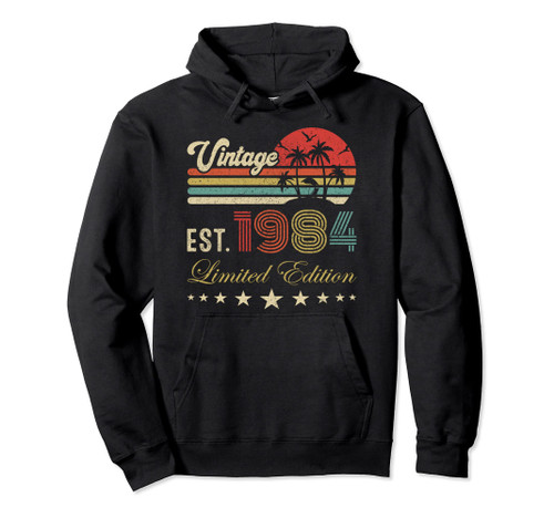 39th birthday born 1984 vintage limited edition 39 birthday Pullover Hoodie