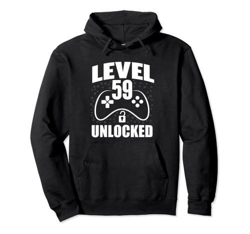 59th Birthday Gaming Gamer 59 Years Old Bday Pullover Hoodie