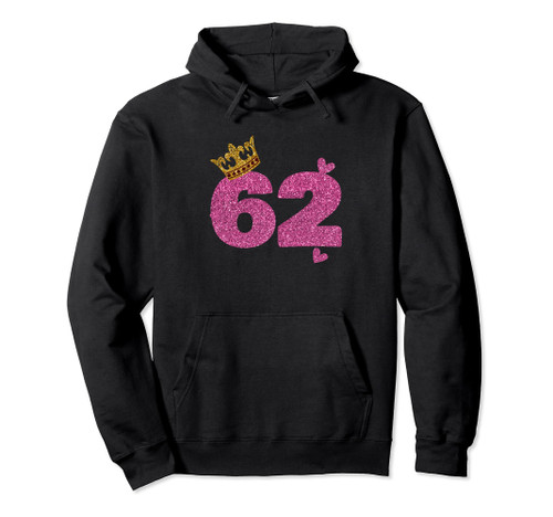62nd Birthday Crown 62 Years Old Bday Pullover Hoodie