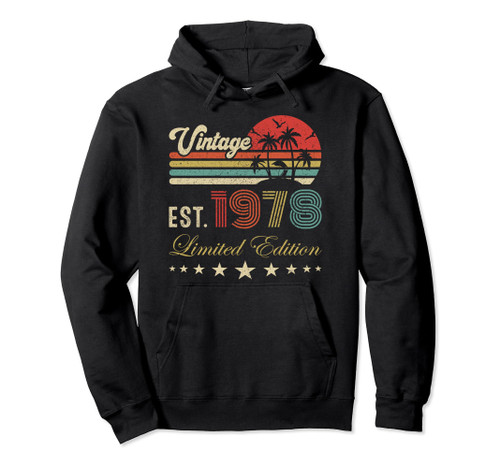 46th birthday born 1978 vintage limited edition 46 birthday Pullover Hoodie