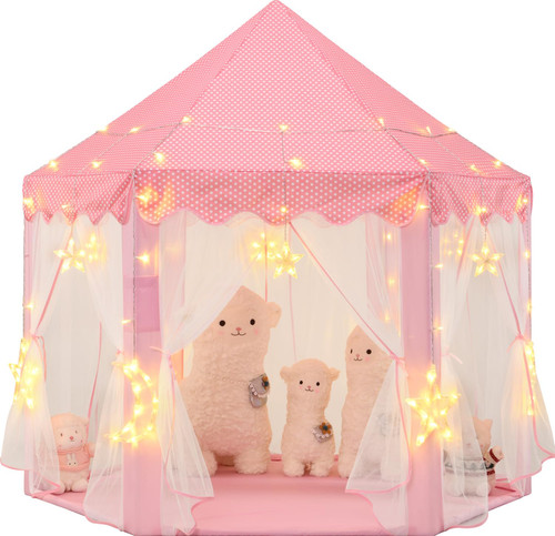 Pink Princess Tent for Girls, Kids Tent Indoor, Girls Tent with Large Star Moon String Lights, Play Tent for Girls, Princess Castle Playhouse Tent for Toddlers, Princess Toy Tent 55 x 53 inch Pink Princess Tent for Girls, Kids Tent Indoor, Girls Tent with Large Star Moon String Lights, Play Tent for Girls, Princess Castle Playhouse Tent for Toddlers, Princess Toy Tent 55 x 53 inch