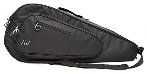 Gigavibe Premium Tennis Bag, 3 Racquet Holder (Black/Neon)
