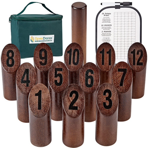 Numbered Block Tossing Game, Wooden Throwing Game Set with Scoreboard & Carrying Bag, Outdoor Backyard Lawn Game for Teens and Adults Numbered Block Tossing Game, Wooden Throwing Game Set with Scoreboard & Carrying Bag, Outdoor Backyard Lawn Game for Teens and Adults
