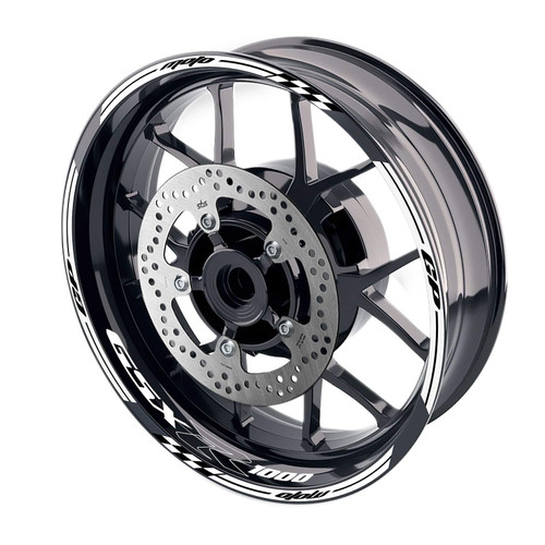 17 inch Wheel Rim Stickers Decals Tape Compatible with GSXR 1000 01-20 12 13 14 15 16 17 18 19 20 (WHITE)