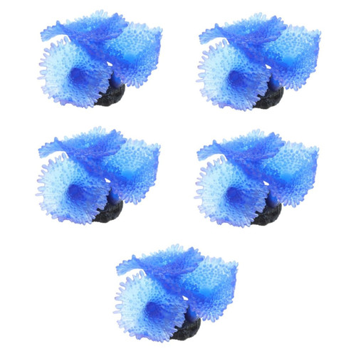 5pcs Aquarium Landscaping Coral Coraline Decor Marine Coral Ornament Artificial Fish Tank Plants Fake Coral Desktop Decor Fish Tank Supplies Hydroponics False Coral