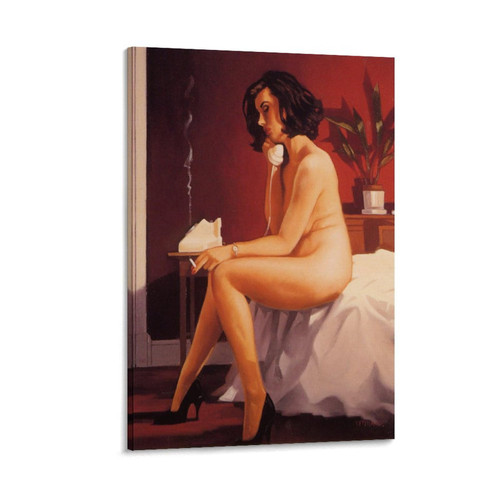 Jack Vettriano Vintage Painting Art Poster 55 Canvas Wall Decor Canvas And Prints Wall Art Pictures for Living Room Bedroom Pictures For Living Room Bedroom Decor 12x18inch(30x45cm) Frame-style