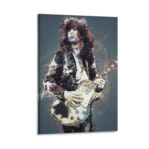 Wall Prints Jimmy Page Rock Singer Portrait Poster Surreal Poster Canvas Wall Art Posters For Room Aesthetic And Decor 72 Canvas Painting Wall Art Poster for Bedroom Living Room Decor 12x18inch(30x45c