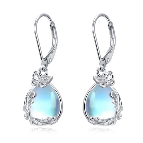 Filigree Drop Dangle Earrings 925 Sterling Silver Moonstone Teardrop Earrings Filigree Leverback Earrings Teardrop Moonstone Jewelry Gifts for Women Girls Filigree Drop Dangle Earrings 925 Sterling Silver Moonstone Teardrop Earrings Filigree Leverback Earrings Teardrop Moonstone Jewelry Gifts for Women Girls