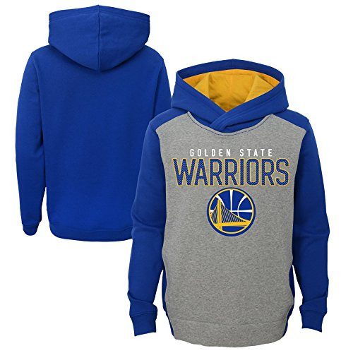 NBA Kids & Youth Boys "Fadeaway" Pullover Hoodie Golden State Warriors-Grey Heather-L(14-16)