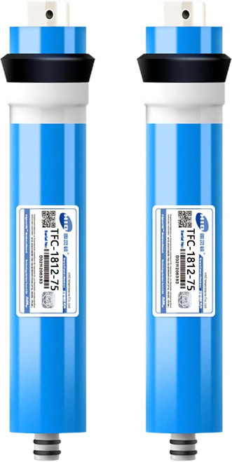 Reverse Osmosis RO Membrane 1812-75 GPD -NSF Certificated-Water Filter Replacement Cartridge, Reverse Osmosis Membrane for RO Water Filtration System-Pack 2