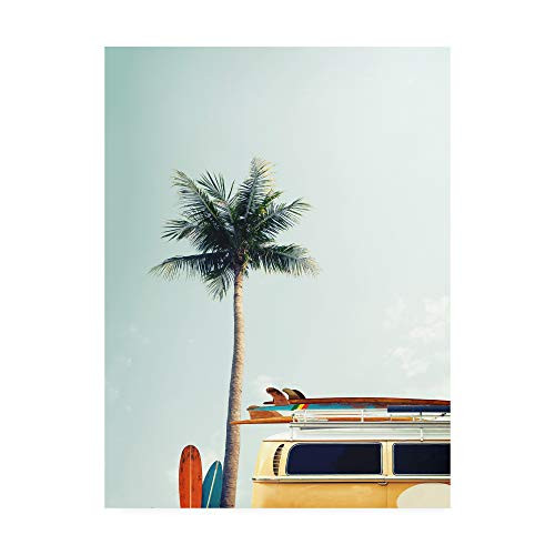 Trademark Fine Art IC01253-C1824GG Surf Bus Yellow Design Fabrikken, 18x24, Multiple